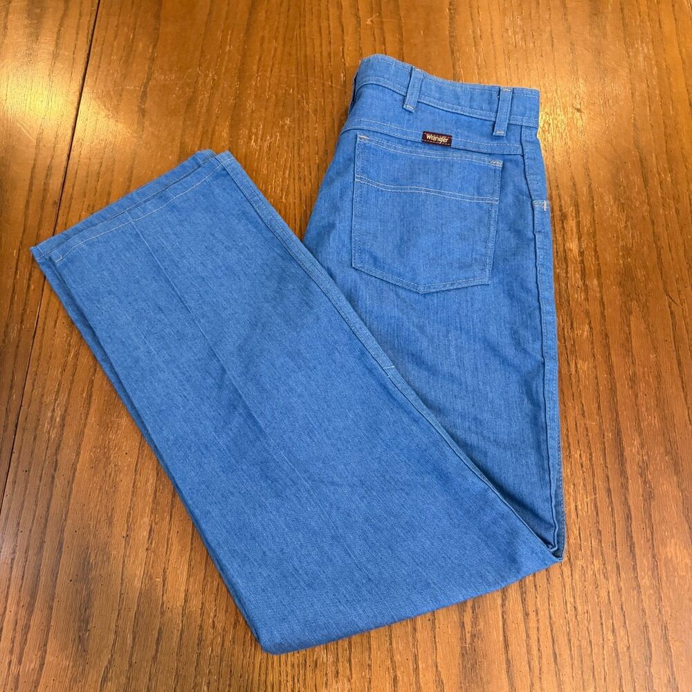 Wrangler Jeans Mens 36x32 Blue Denim Straight Leg Regular Fit 85498LB